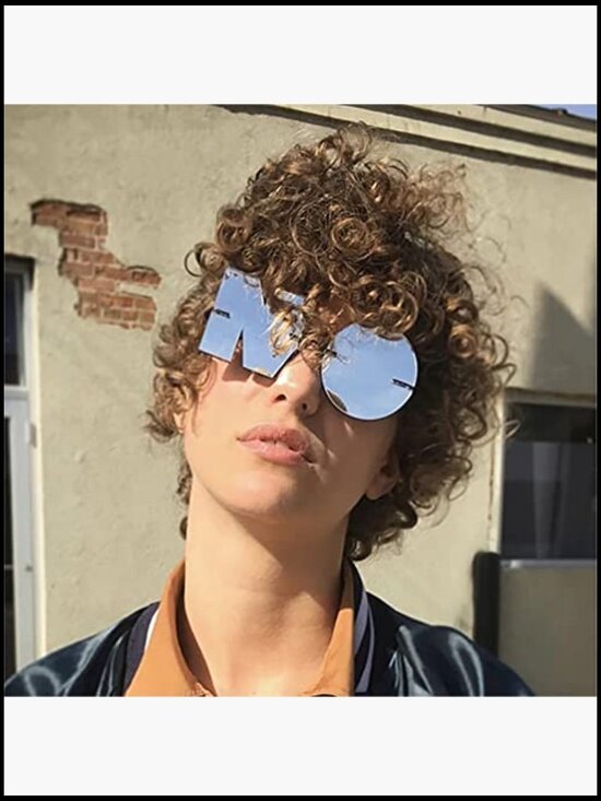 Metal UV400 Polarized Sunglasses Letter NO Shape Design Streetwear main image 5